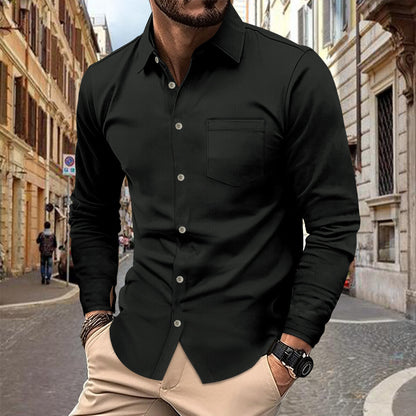 Herren Hemd Langarm Elegant Karo Berlin Stil
