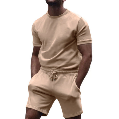 Herren Sportset Atmungsaktives T-Shirt und Shorts Elastisch