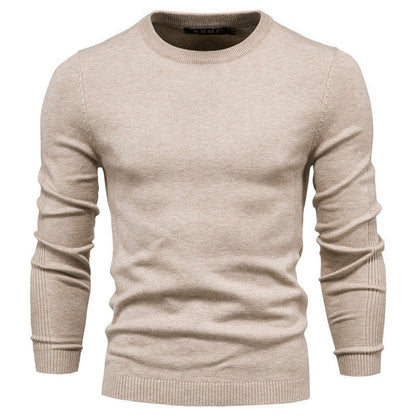 Herren Pullover Rundhals aus Baumwolle Hochwertig Bequem