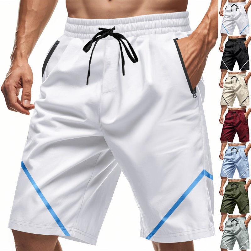 Herren Shorts Sportlich Elastisch Mit Reißverschlusstaschen - BerlinGlamour