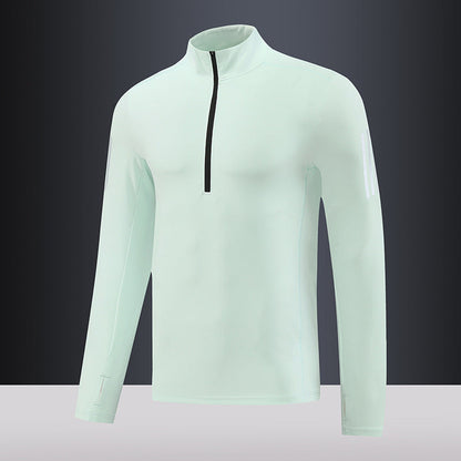 Herren Langarmshirt Thermo Funktionsshirt mit Reißverschluss