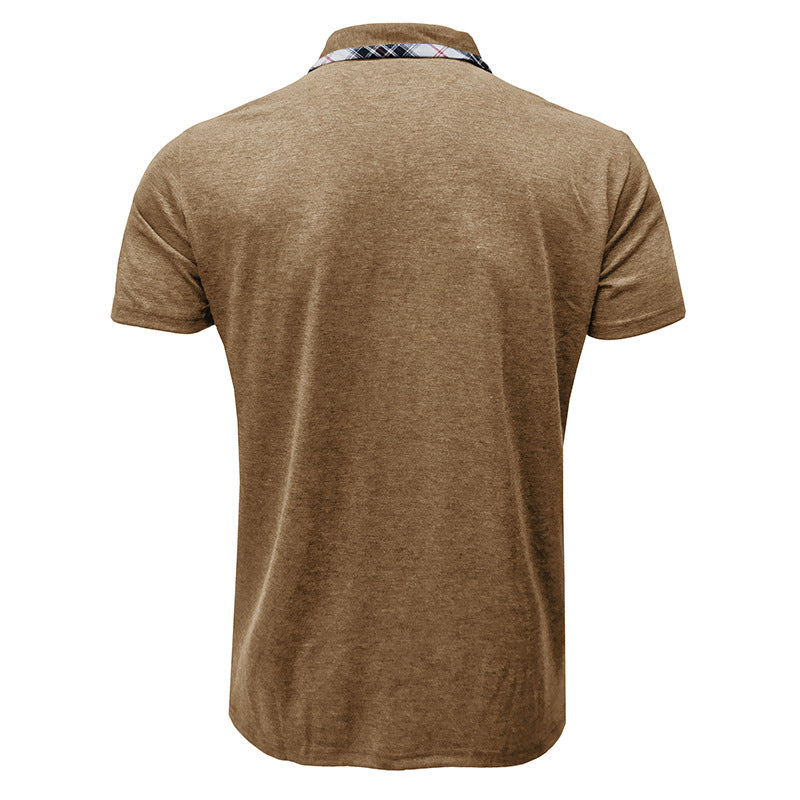 Herren Poloshirt Elegant Modern Kontrast Kragen