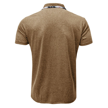 Herren Poloshirt Elegant Modern Kontrast Kragen