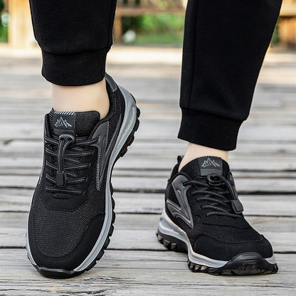 Damen Sport-Sneaker Atmungsaktiv Rutschfest Laufschuhe Schwarz