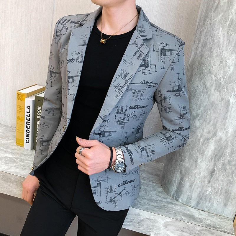 Herren Blazer Elegant Modern mit Schlitz und Knöpfen