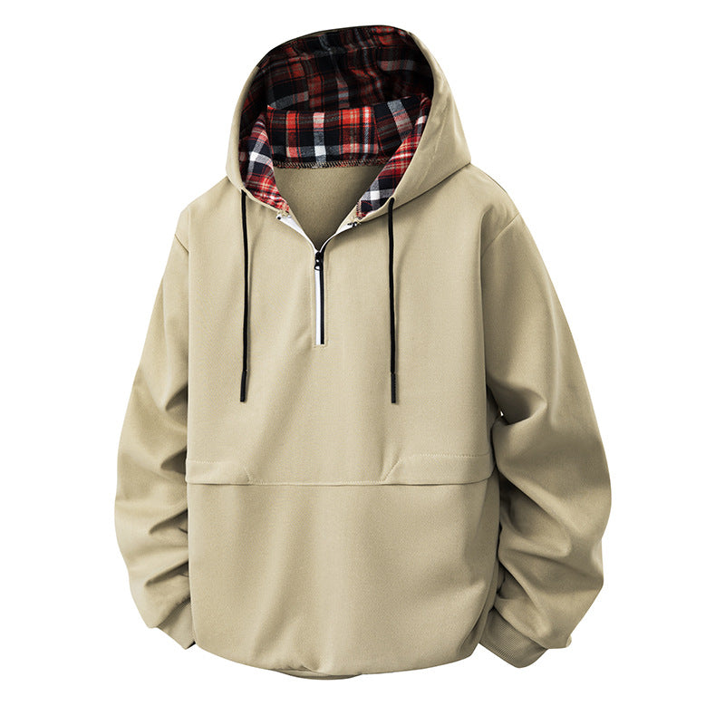Herren Pullover Plüschfutter Halbzipp Reißverschluss Warm