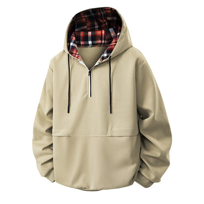 Herren Pullover Plüschfutter Halbzipp Reißverschluss Warm