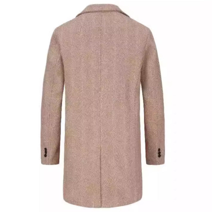 Eleganter Herren Trenchcoat Wollmantel Schwarz Berlin