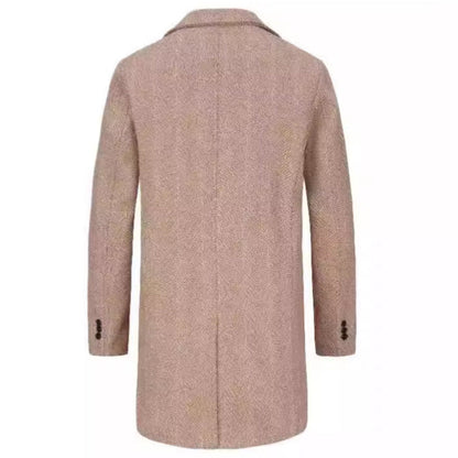 Eleganter Herren Trenchcoat Wollmantel Schwarz Berlin