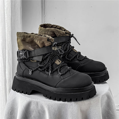 Damen Winterstiefel Strapazierfähig Warm Mit Klettverschluss