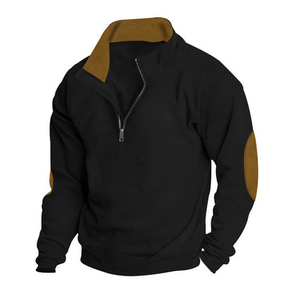 Herren Pullover Sportlich Modern mit Reißverschluss