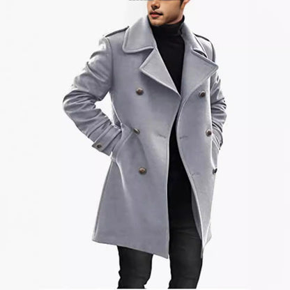 Herren Trenchcoat Leicht Elegant Frühjahr Mantel