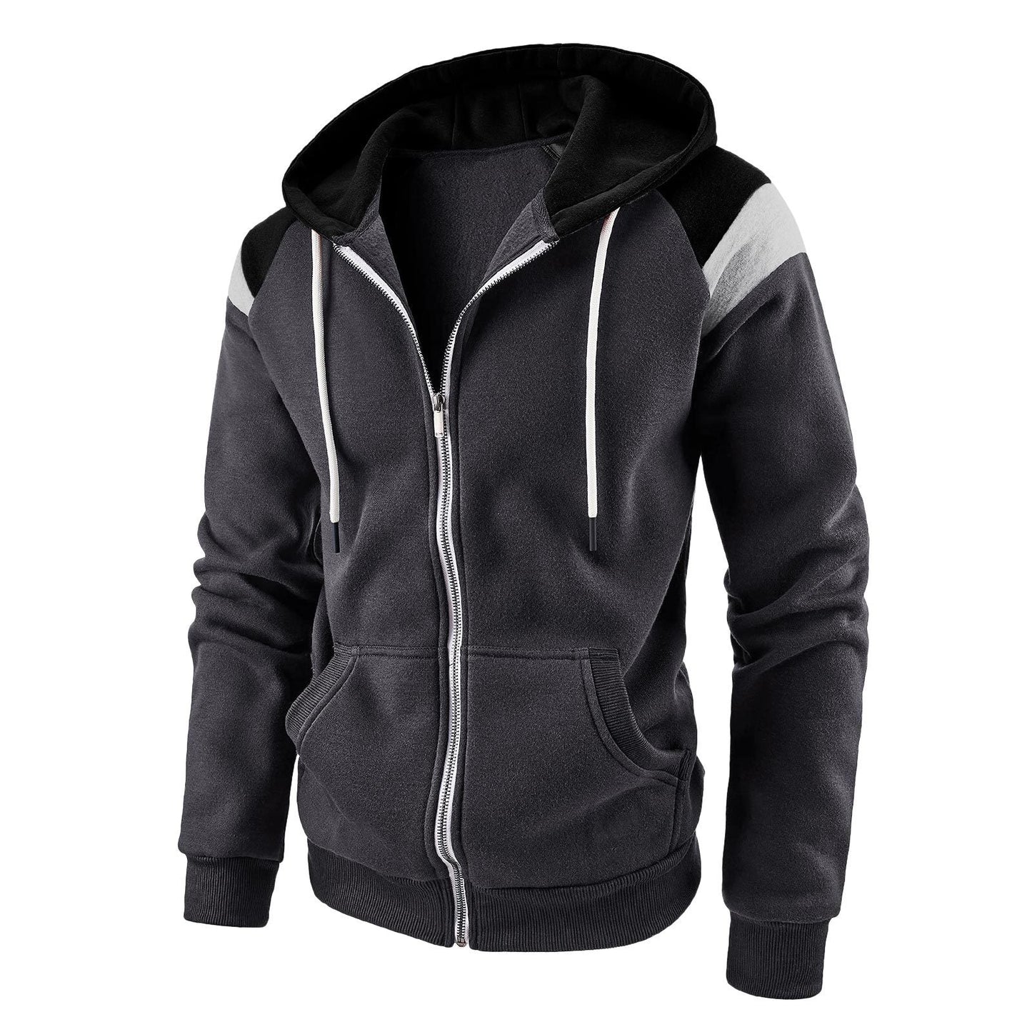 Herren Kapuzenzipper Sportlich Modern