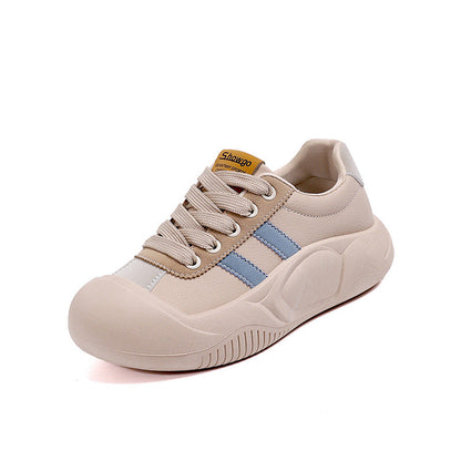 Damen Sneaker Sportlich Atmungsaktiv Weiße Sneaker