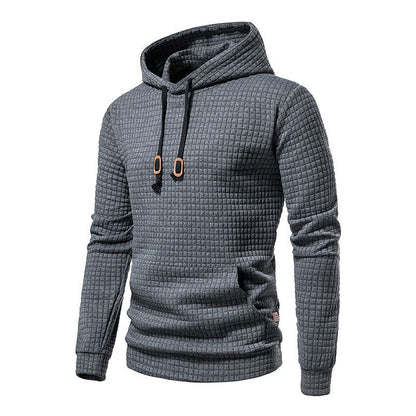 Herren Kapuzenpullover Strukturiert mit Känguru-Tasche Modern
