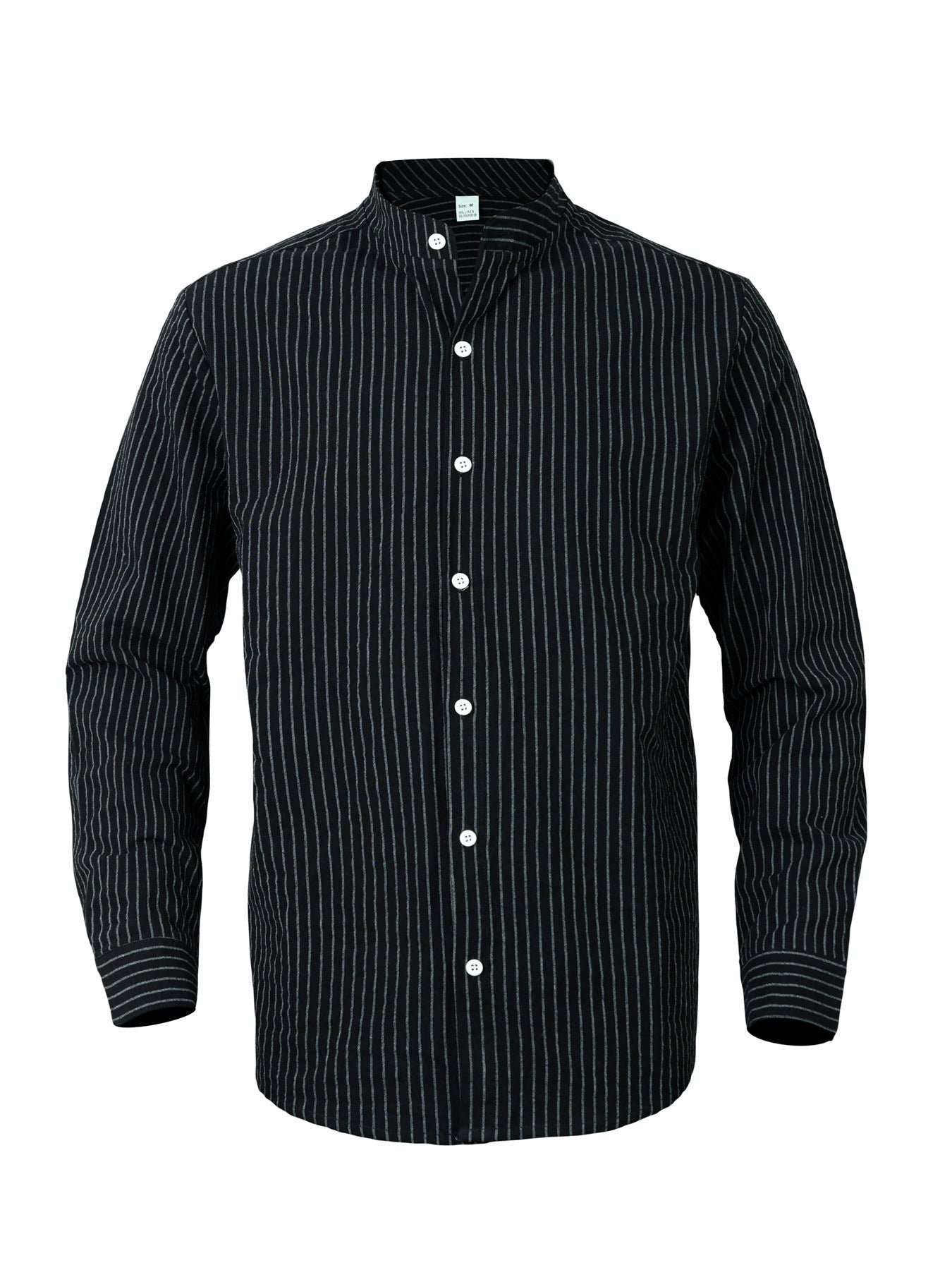 Herren Langarmhemd Stehkragen Elegantes Business Hemd