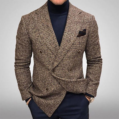 Herren Blazer Doppelreiher Elegant Hochwertig