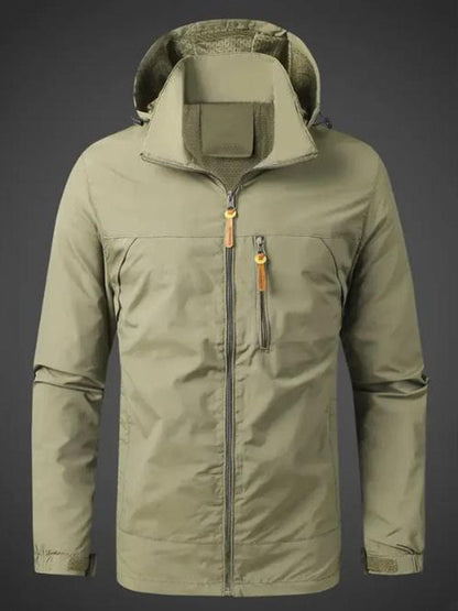 Herren Funktionsjacke Wetterfest mit Kapuze Outdoor