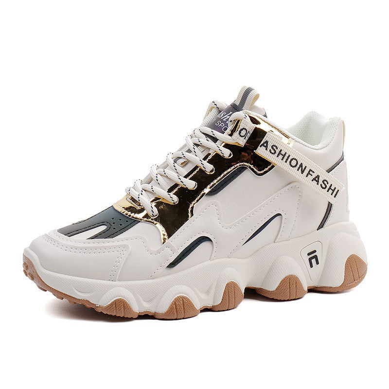 Damen Sneaker Sportlich Metallic Schuhe Bequem Laufsohle - BerlinGlamour