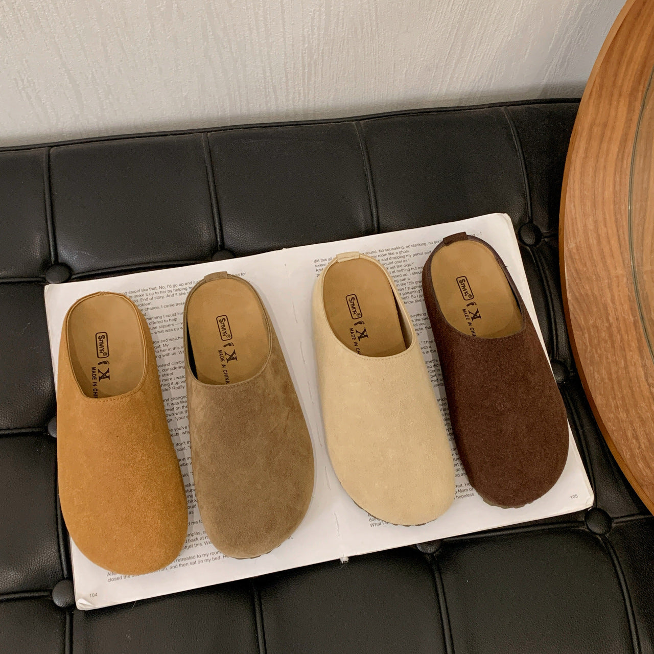 Damen Clogs Wildleder Bequem Ergonomisch - BerlinGlamour