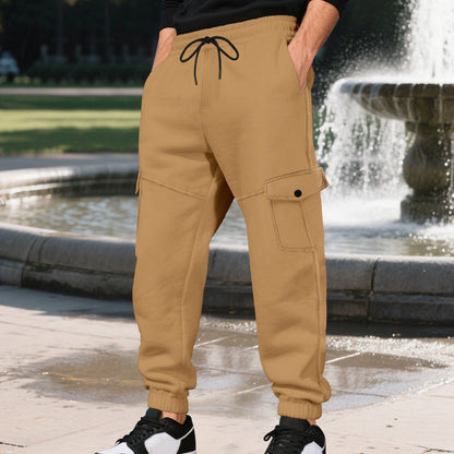 Herren Trainingshose Bequem Elastisch Mit Seitentaschen