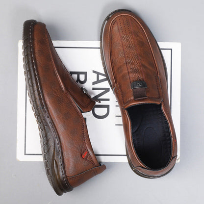 Herren Mokassins Bequem Elastisch Stylisch Schwarze Lederschuhe - BerlinGlamour