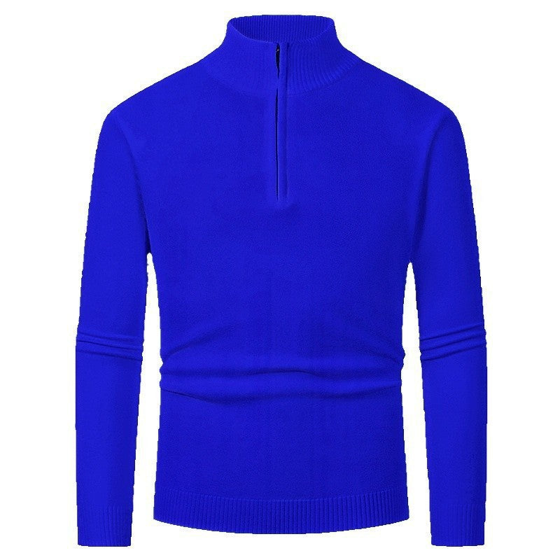 Herren Rollkragenpullover Elegent Reißverschluss Warm