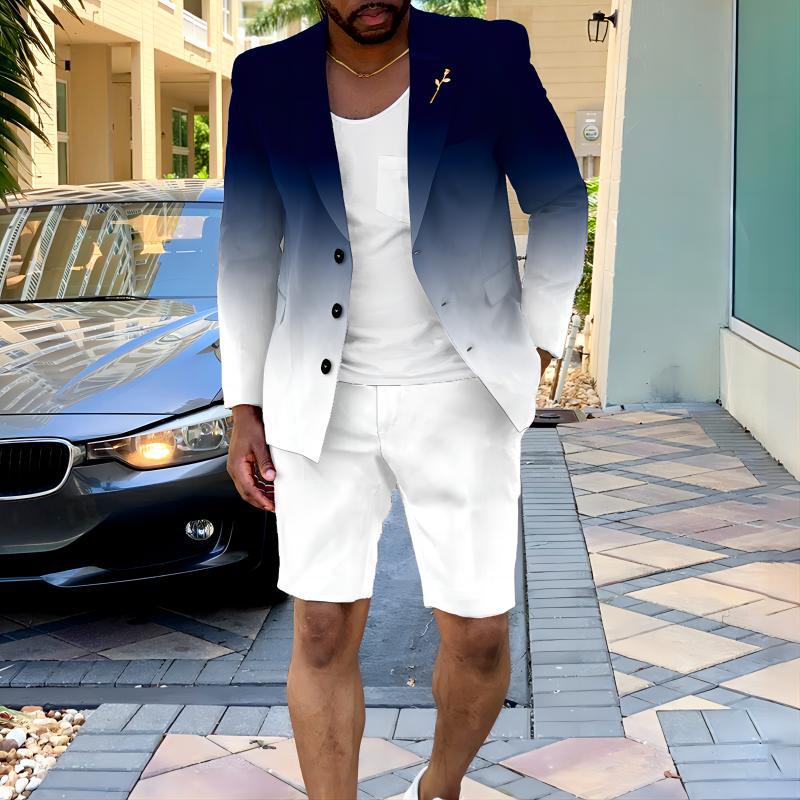 Herren Blazer Stylisch Modern mit Shorts Slim Fit