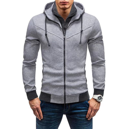 Sportlicher Herren Kapuzenpullover Modern mit Reißverschlusstaschen