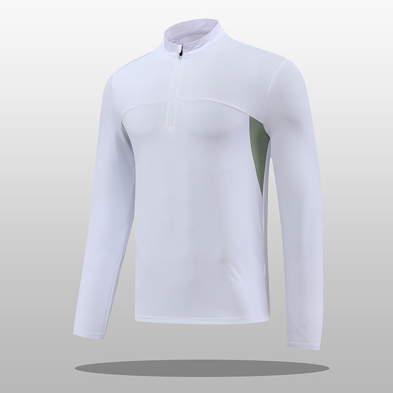 Herren Thermoshirt Funktionsshirt Stehkragen Reißverschluss Sportlich