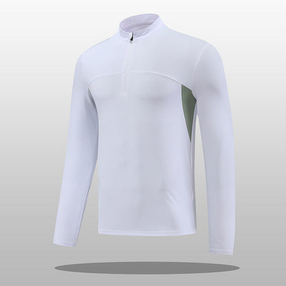 Herren Thermoshirt Funktionsshirt Stehkragen Reißverschluss Sportlich