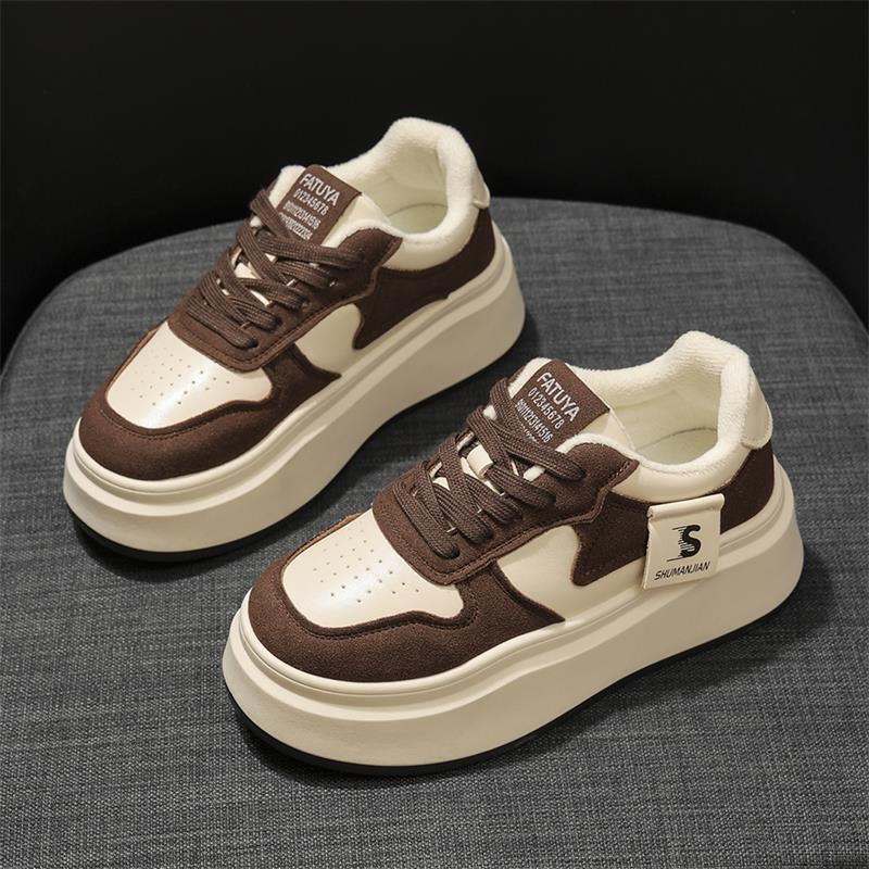 Damen Sneaker Plateau Bequem Atmungsaktiv Sportlich