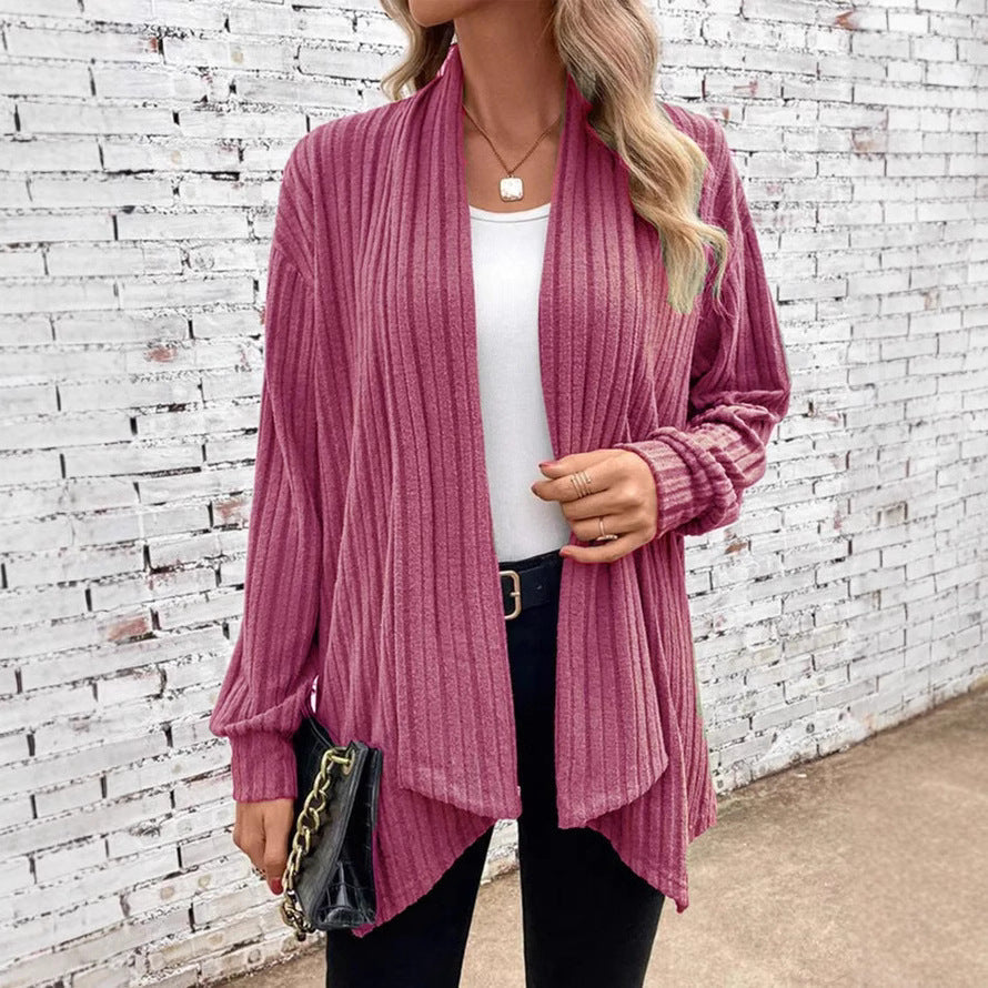 Damen Strickjacke Offener Schnitt Moderne Gesamtlook