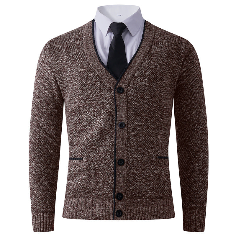 Herren Strickjacke V-Ausschnitt Klassisch Elegante Männerjacke - BerlinGlamour