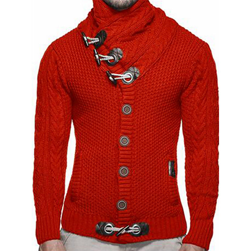 Herren Strickjacke Asymmetrisch Modern Knopf Design