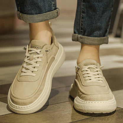 Damen Sneaker Leder Bequem Laufsohle Dämpfung