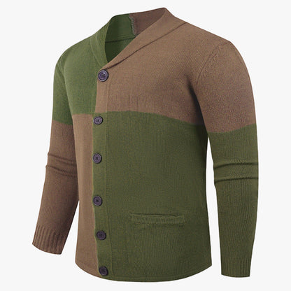 Herren Strickjacke Modern Zopfmuster Mit Taschen