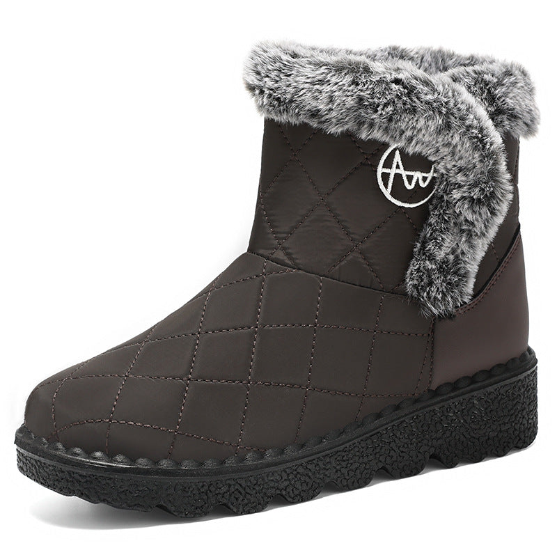 Damen Winterstiefel Thermo mit weichem Fellkragen Warm