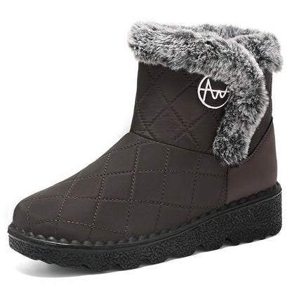 Damen Winterstiefel Thermo mit weichem Fellkragen Warm