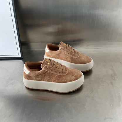Damen Sneaker Wildleder Bequem Dämpfend