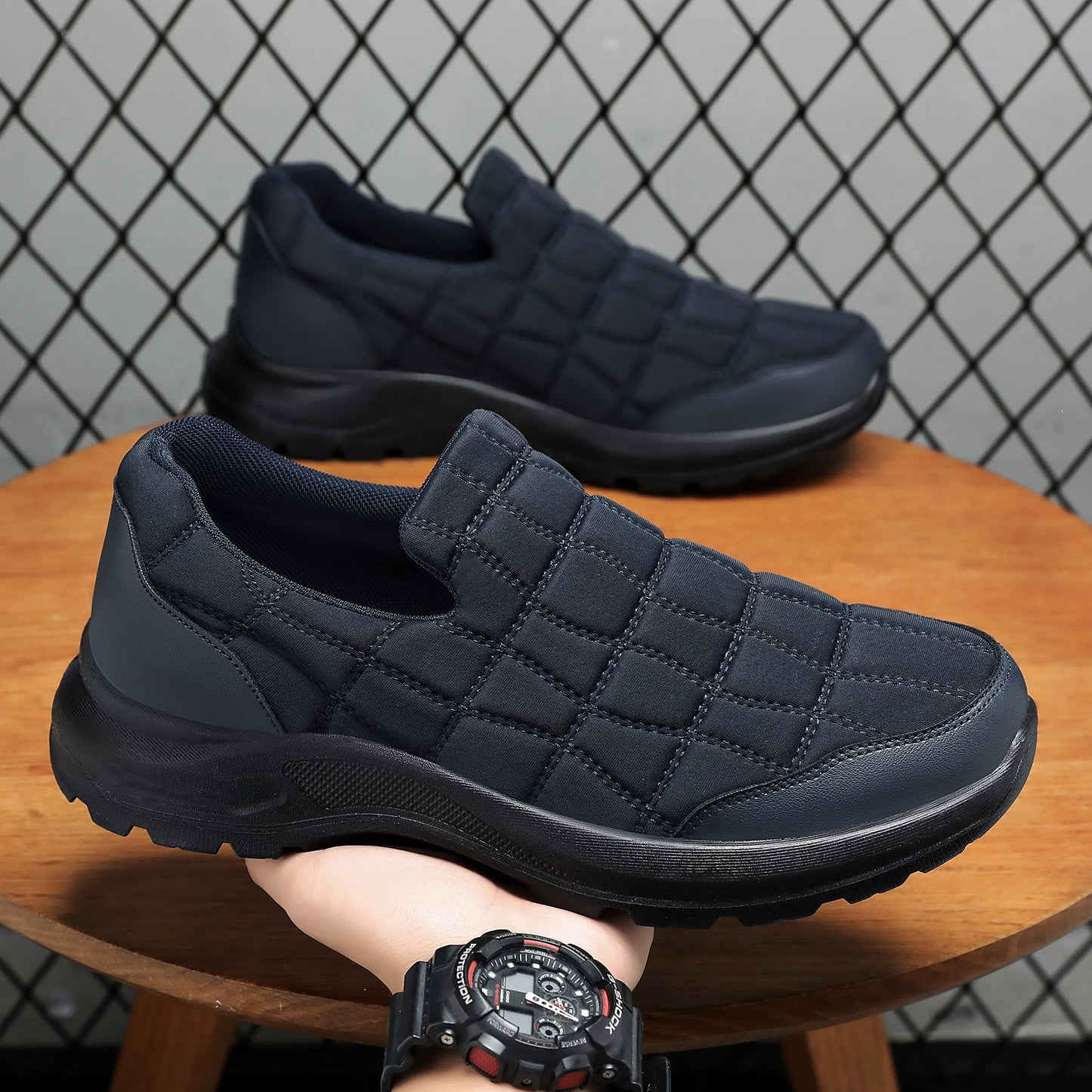 Damen Sneaker Bequem Leicht Slip-On Schuhe Mit Weichem Innenleben