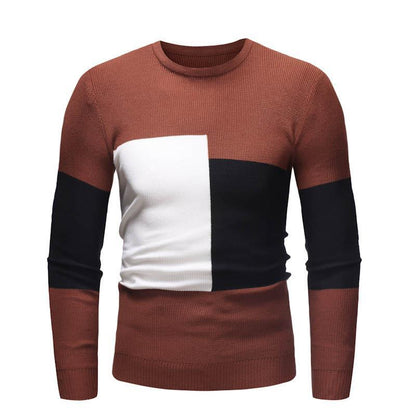 Herren Pullover Modernes Blockmuster Designer Style