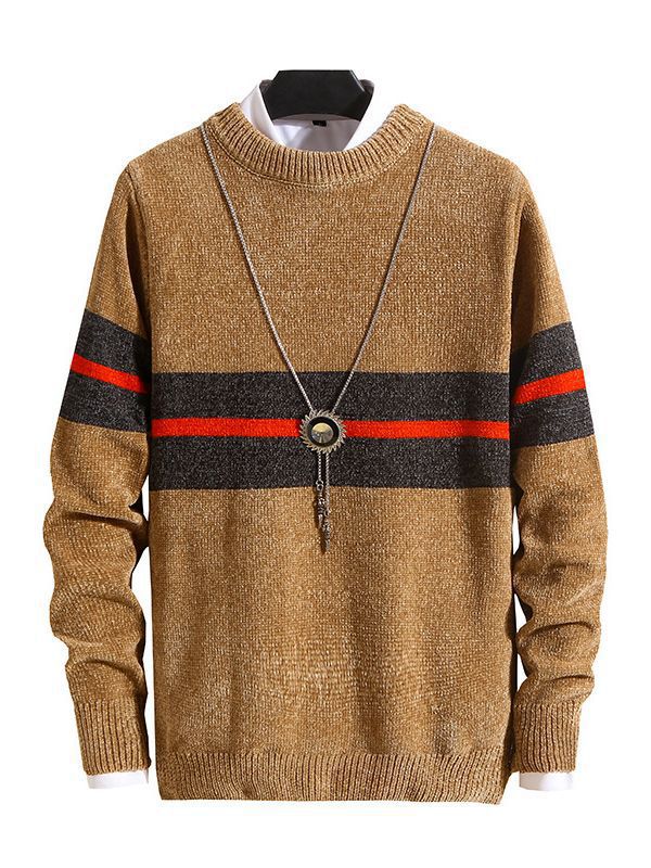 Modischer Herren Pullover Streifen Design Hochwertig