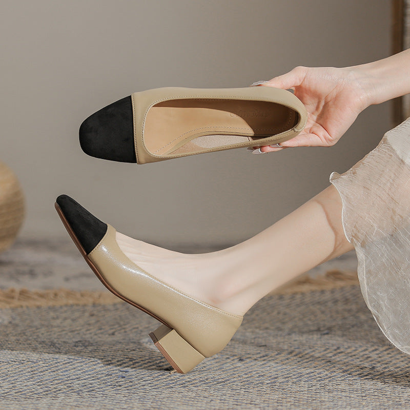 Damen Ballerinas Komfortabel Elegant Blockabsatz - BerlinGlamour