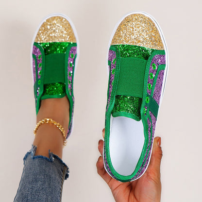Damen Sneaker Glitzernde Slip On Schuhe Modisch - BerlinGlamour