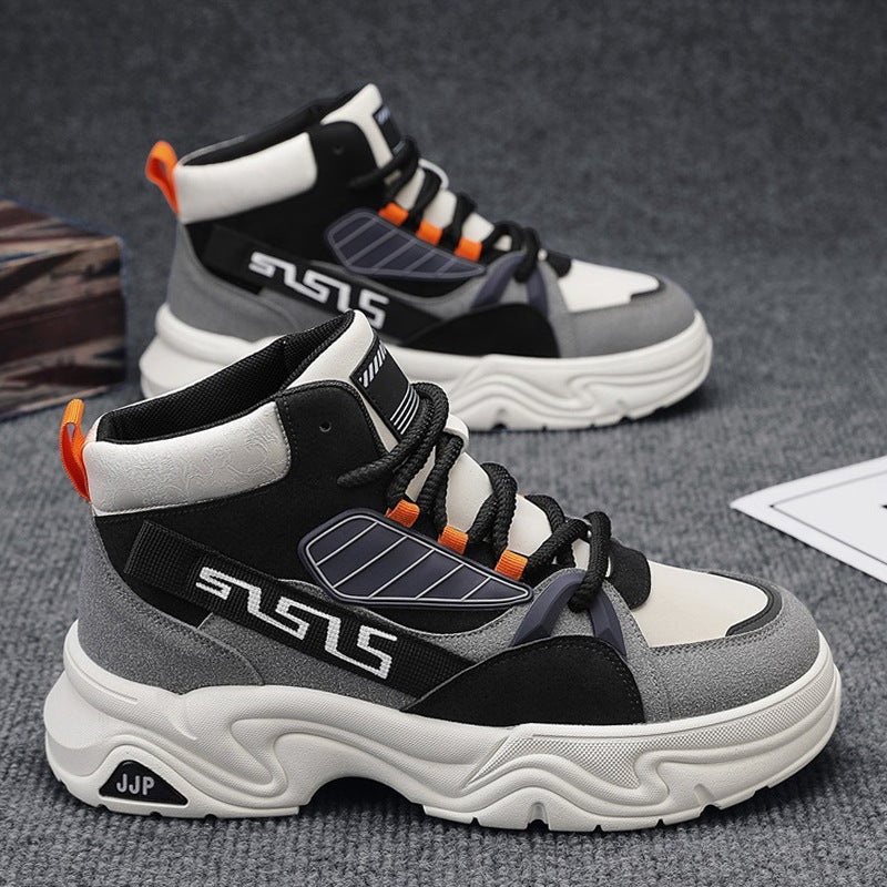 Damen Sneaker Sportlich High-Top mit Kontrastdesign Rutschfest - BerlinGlamour