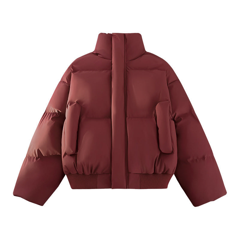 Herren Steppjacke Modern mit hohem Kragen und Taschen