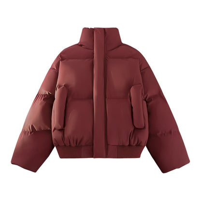 Herren Steppjacke Modern mit hohem Kragen und Taschen