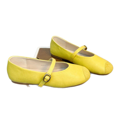 Damen Ballerinas Elegant Schnalle Riemen Schuhe