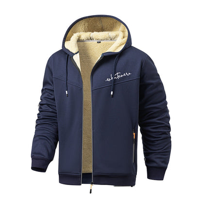 Herren Fleecejacke Sportlich Modern mit Taschen